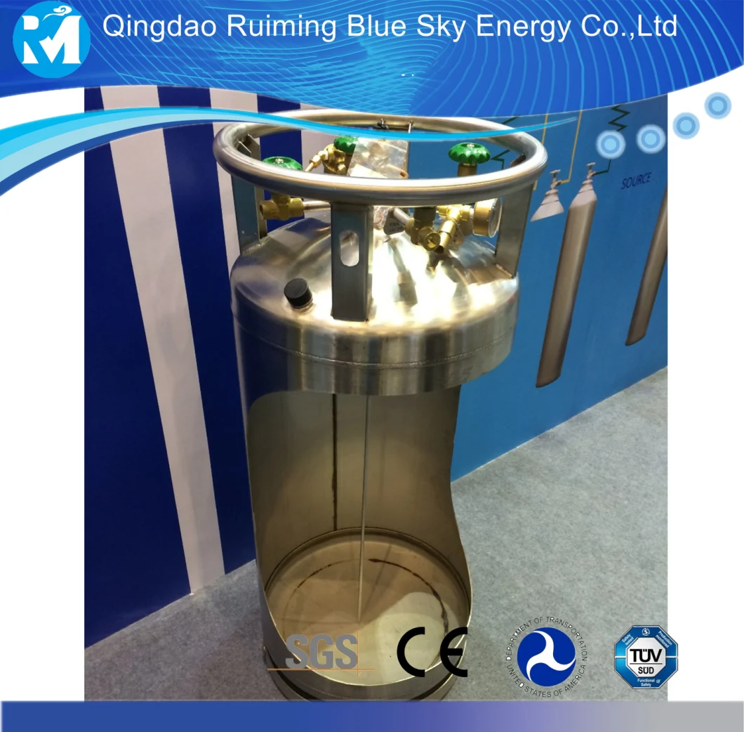 Cryogenic 175L/195L/210L Dewar, LNG Cylinder Liquid Nitrogen Dewar Tank Oxygen Gas Cylinder