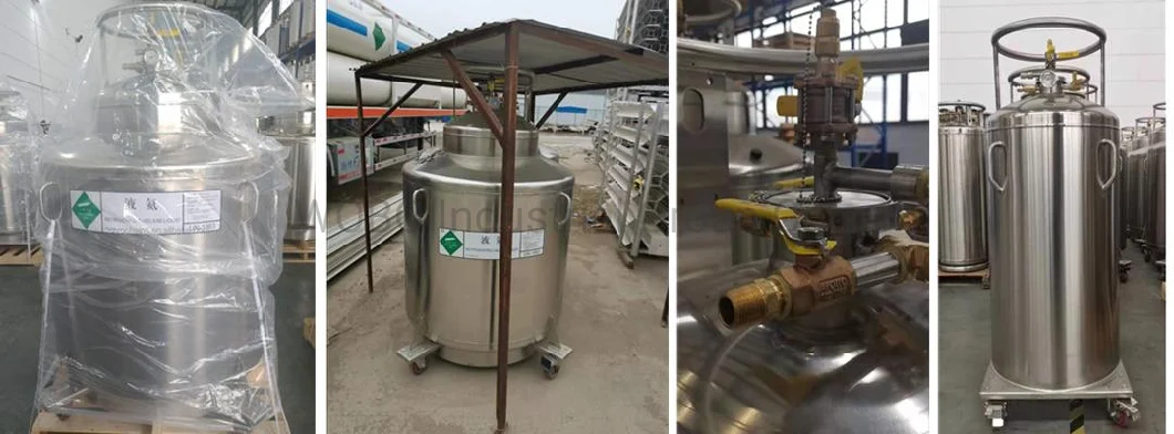 Stainless Steel Liquid Helium Dewar Cylinder for Transportation Storage