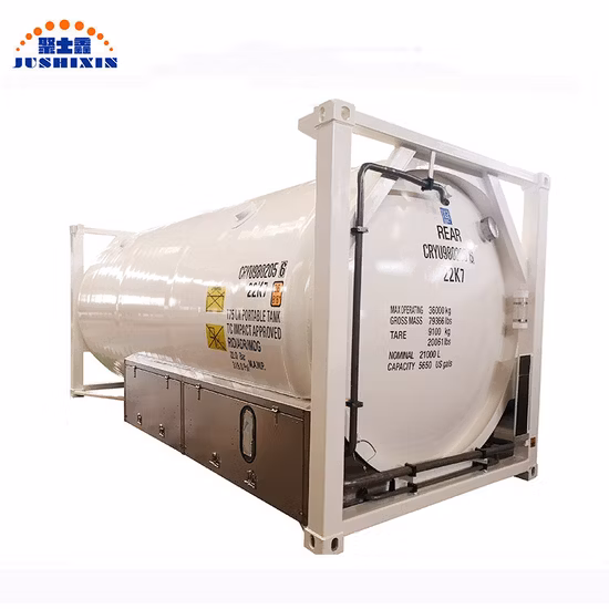 Serbatoio di gas criogenico del contenitore del serbatoio di stoccaggio del CO2 dell'argon dell'azoto dell'ossigeno liquido di 20FT 21cbm